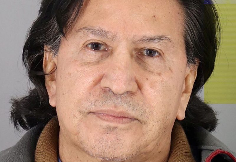 FILE PHOTO: Peru's former president Alejandro Toledo Manrique poses in a police booking photo at San Mateo County jail in Redwood City, California, U.S. in this handout photograph released on March 18, 2019. San Mateo County Sheriff's Office/Handout via REUTERS. ATTENTION EDITORS - THIS IMAGE WAS PROVIDED BY A THIRD PARTY. THIS IMAGE WAS PROCESSED BY REUTERS TO ENHANCE QUALITY, AN UNPROCESSED VERSION HAS BEEN PROVIDED SEPARATELY./File Photo