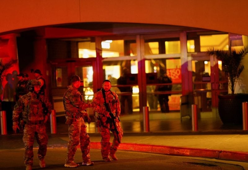 Law enforcement members are seen outside the Cielo Vista Mall after a shooting, in El Paso, Texas, U.S February 15, 2023. REUTERS/Jose Luis Gonzalez