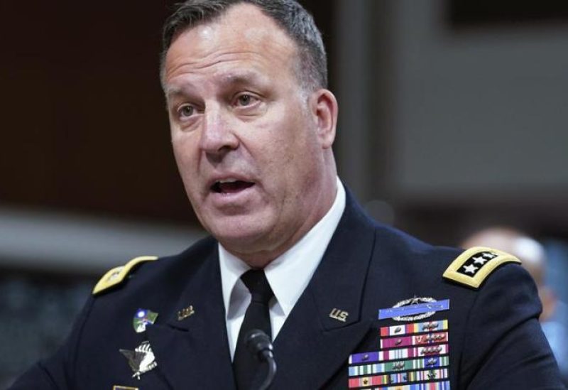 Army Gen. Michael Kurilla, the commander of US Central Command, testifies Thursday, March 16, 2023, during a Senate Armed Services Committee hearing on Capitol Hill in Washington. (Mariam Zuhaib/AP)