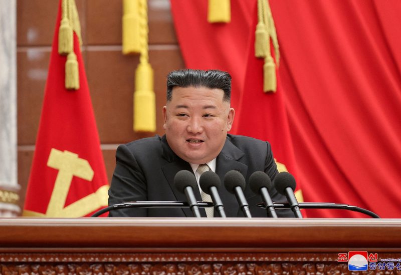 North Korean leader Kim Jong Un attends the 7th enlarged plenary meeting of the 8th Central Committee of the Workers' Party of Korea (WPK) in Pyongyang, North Korea, March 1, 2023 in this photo released by North Korea's Korean Central News Agency (KCNA). KCNA via REUTERS