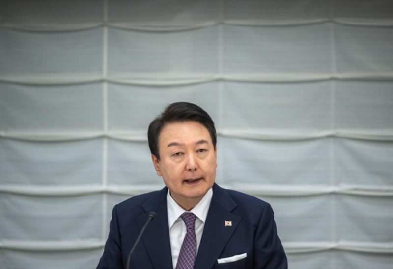 South Korea's President Yoon Suk Yeol attends a meeting between the Japan Business Federation, or Keidanren, and South Korean business leaders during a Japan-Korea Business Roundtable meeting in Tokyo, Japan on March 17, 2023. PHILIP FONG/Pool via REUTERS