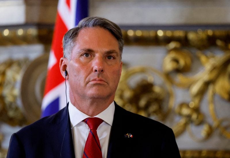 Australia's Defence Minister Richard Marles attends a joint news conference with France's Foreign and Defence ministers at the Quai d'Orsay in Paris, France, January 30, 2023. REUTERS/Sarah Meyssonnier/File Photo