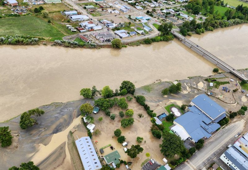 A view of flood damage in the the aftermath of cyclone Gabrielle in HawkeÕs Bay, New Zealand, in this picture released on February 15, 2023. New Zealand Defence Force/Handout via REUTERS