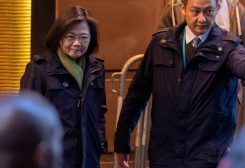 Taiwan's President Tsai Ing-wen departs the Lotte Hotel in Manhattan in New York City, New York, U.S., March 30, 2023. REUTERS/Jeenah Moon