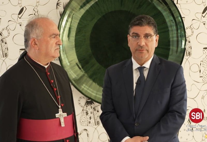 Businessman Bahaa El-Din Rafic Hariri hosted Archbishop Hanna Rahmeh on Friday, the head of the Diocese of Deir al-Ahmar and Baalbek