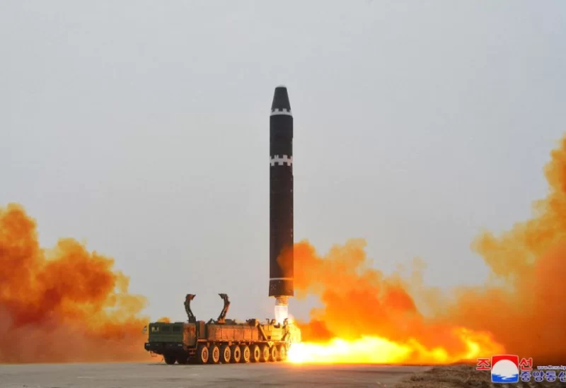 A Hwasong-15 intercontinental ballistic missile (ICBM) is launched at Pyongyang International Airport, in Pyongyang, North Korea - REUTERS