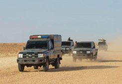 A patrol is seen in the Libyan desert. (Counter-Terrorism Force)