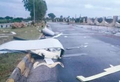 File photo: Damage caused by the storm seen in Latakia on Saturday. (Syrian media)