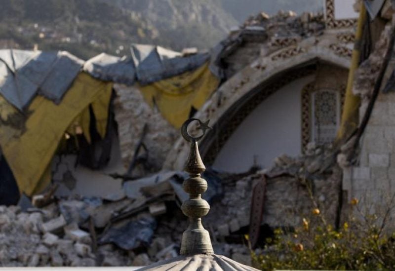 The destroyed Habib-i Najjar Mosque is pictured in the aftermath of a deadly earthquake in Antakya, Türkiye, February 16, 2023. (Reuters)