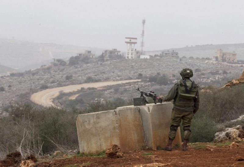 Israeli soldier at the border with Lebanon