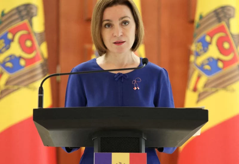 Moldovan President Maia Sandu attends a joint news conference with Greek President Katerina Sakellaropoulou in Chisinau, Moldova March 1, 2023. REUTERS