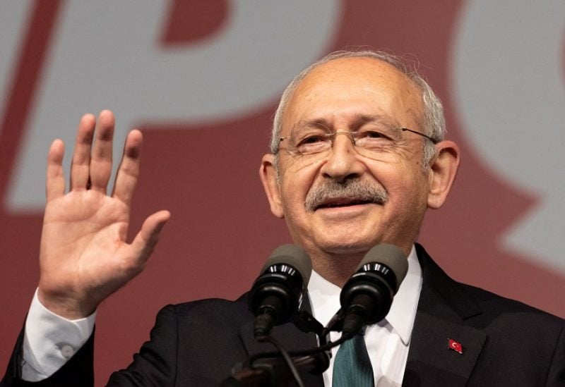 FILE PHOTO: Turkey's main opposition Republican People's Party (CHP) leader Kemal Kilicdaroglu addresses his supporters during a rally to oppose the conviction and political ban of Istanbul Mayor Ekrem Imamoglu, a popular rival to Recep Tayyip Erdogan, the President of Turkey, in Istanbul, Turkey, December 15, 2022. REUTERS/Umit Bektas/File Photo
