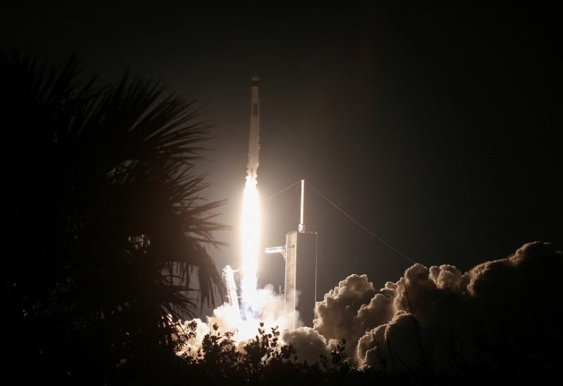 NASA's SpaceX Crew-6 mission, that includes NASA astronauts Stephen Bowen and Woody Hoburg, the United Arab Emirates' Sultan Al-Neyadi and Russian cosmonaut Andrey Fedyaev, launches to the International Space Station from the Kennedy Space Center in Cape Canaveral, Florida, U.S., March 2, 2023. REUTERS/Joe Skipper