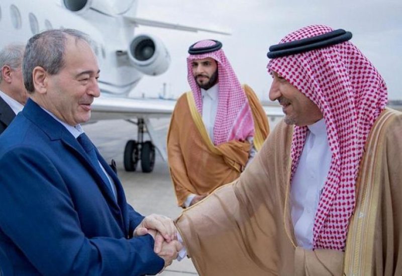 Syrian Foreign Minister Faisal al-Mikdad arrives in Jeddah, Saudi Arabia. (SPA)