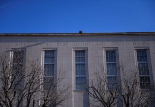 A general view shows United States Post Office and Court house building where U.S. District Judge Matthew Kacsmaryk is set to hear a motion by anti-abortion groups led by Alliance for Hippocratic Medicine to pull mifepristone, a drug used in medication abortion, off the market, in Amarillo, Texas, U.S., March 15, 2023.REUTERS/Annie Rice