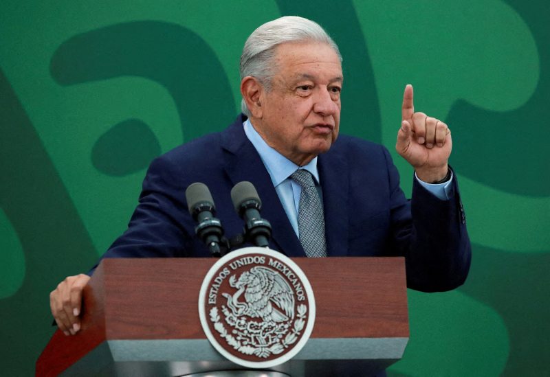 Mexico's President Andres Manuel Lopez Obrador speaks during a news conference at the Secretariat of Security and Civilian Protection in Mexico City, Mexico March 9, 2023. REUTERS/Henry Romero/File Photo