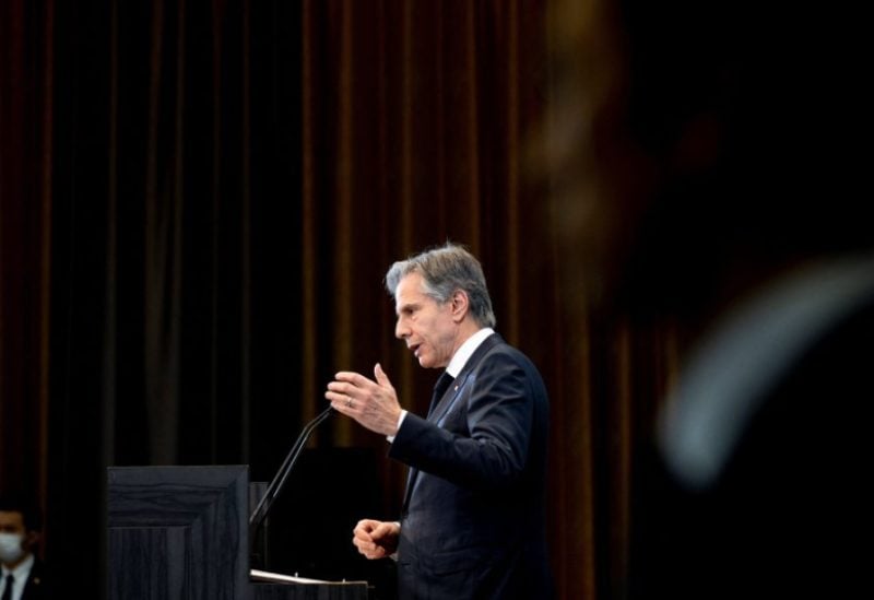 U.S. Secretary of State Antony Blinken speaks during a news conference at the conclusion of a G7 Foreign Ministers' Meeting at The Prince Karuizawa hotel in Karuizawa, Japan, Tuesday, April 18, 2023. Andrew Harnik/Pool via REUTERS