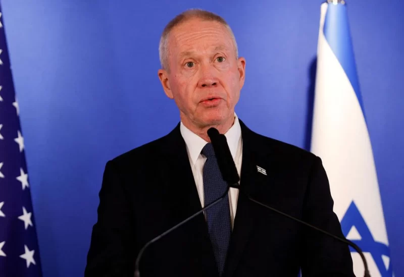 Israeli Defence Minister Yoav Gallant attends a news conference with U.S. Secretary of Defense Lloyd Austin at Ben Gurion Airport in Lod, Israel, March 9, 2023. REUTERS