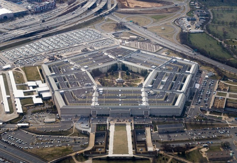 FILE PHOTO: The Pentagon is seen from the air in Washington, U.S., March 3, 2022, more than a week after Russia invaded Ukraine. REUTERS/Joshua Roberts/File Photo