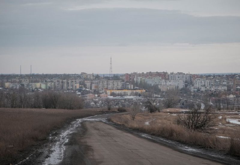 A general view shows the front line city of Bakhmut, amid Russia's attack on Ukraine, in Donetsk region, Ukraine February 21, 2023. REUTERS