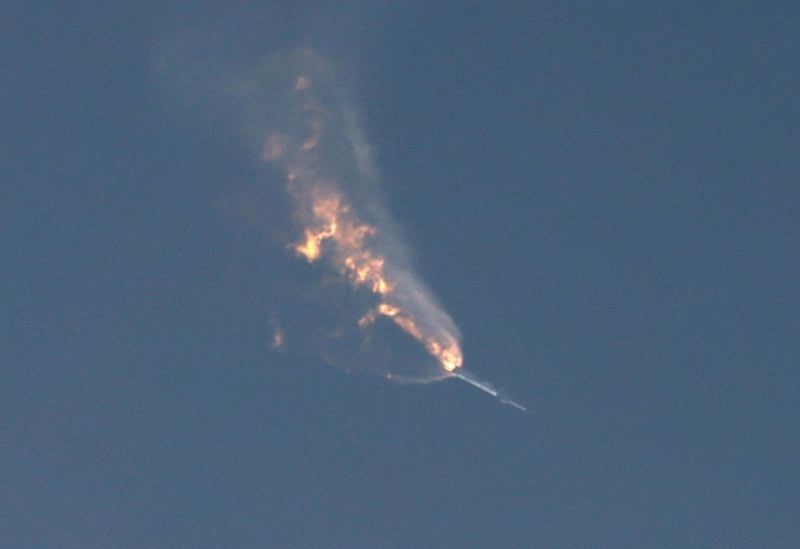 SpaceX's next-generation Starship spacecraft, atop its powerful Super Heavy rocket, spins before exploding after its launch from the company's Boca Chica launchpad on a brief uncrewed test flight near Brownsville, Texas, U.S. April 20, 2023. REUTERS/Joe Skipper