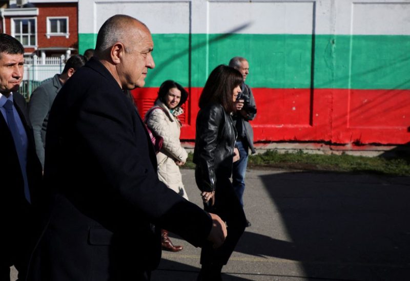 Boyko Borissov, former Bulgarian Prime Minister and leader of center-right GERB party, leaves from a polling station during the parliamentary election, in Sofia, Bulgaria, April 2, 2023 -REUTERS