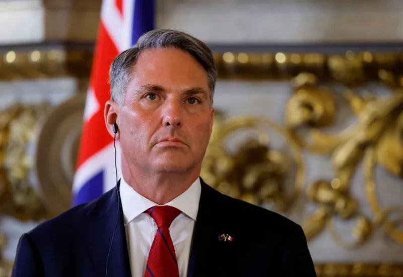 Australia's Defence Minister Richard Marles attends a joint news conference with France's Foreign and Defence ministers at the Quai d'Orsay in Paris, France, January 30, 2023. REUTERS