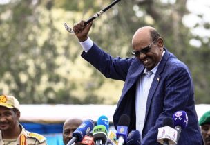 Sudanese president Omar al-Bashir, in Nyala, South Darfur state in 2017, was later toppled and convicted of corruption © ASHRAF SHAZLY / AFP/File