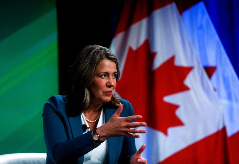 Alberta Premier Danielle Smith speaks during the Canada Strong and Free Networking Conference in Ottawa, Ontario, Canada March 23, 2023. REUTERS/Lars Hagberg/