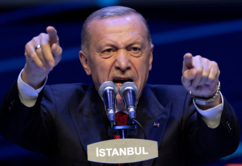 Turkish President Tayyip Erdogan addresses his supporters in Istanbul, Turkey, May 18, 2023. REUTERS/Umit Bektas