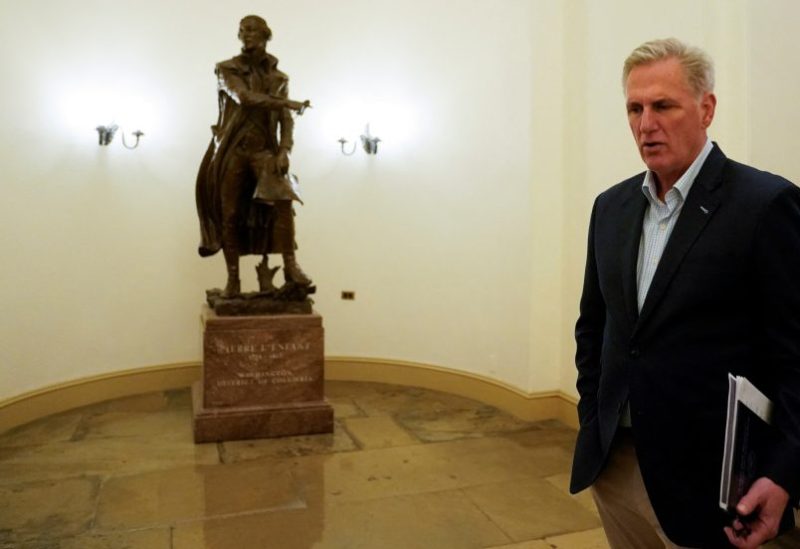 U.S. House Speaker Kevin McCarthy (R-CA) departs after reaching a tentative deal with President Joe Biden to raise the United States' debt ceiling and avoid a catastrophic default, at the U.S. Capitol in Washington, U.S. May 27, 2023. REUTERS/Nathan Howard
