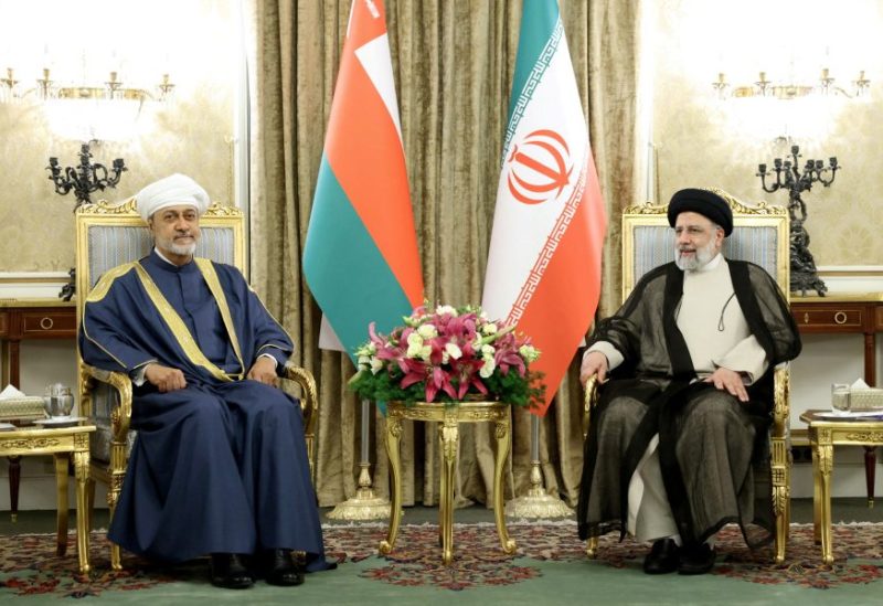 Iranian President Ebrahim Raisi meets with Oman's Sultan Haitham bin Tariq in Tehran, Iran, May 28, 2023. Iran's Presidency/WANA (West Asia News Agency)/Handout via REUTERS