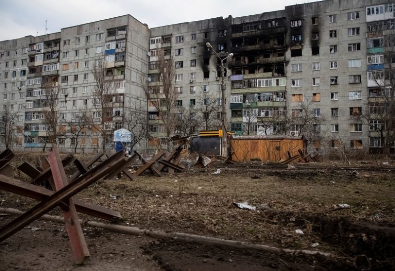 A general view shows an empty street and buildings damaged by a Russian military strike, as Russia's attack on Ukraine continues, in the front line city of Bakhmut, Ukraine March 3, 2023. REUTERS/Oleksandr Ratushniak/File Photo