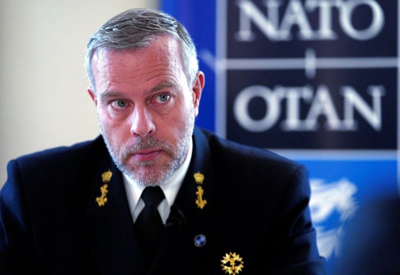 Chair of the NATO Military Committee, Admiral Rob Bauer listens during an interview in Tallinn, Estonia September 16, 2022. REUTERS