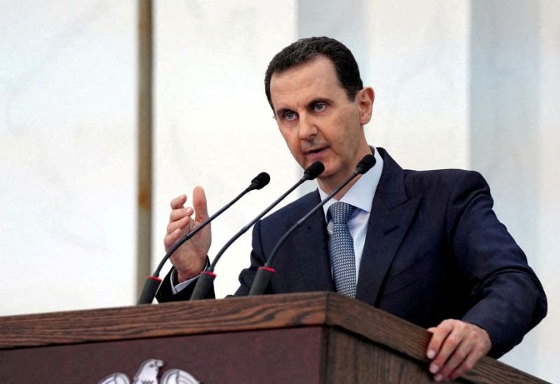 Syria's President Bashar al-Assad addresses the new members of parliament in Damascus, Syria in this handout released by SANA on August 12, 2020. SANA/Handout via REUTERS