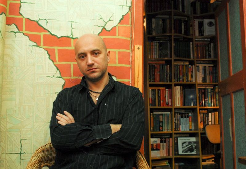 Russian writer Zakhar Prilepin poses for a picture in his flat in Nizhny Novgorod, Russia, December 6, 2008. REUTERS