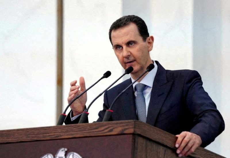 Syria's President Bashar al-Assad addresses the new members of parliament in Damascus, Syria in this handout released by SANA on August 12, 2020