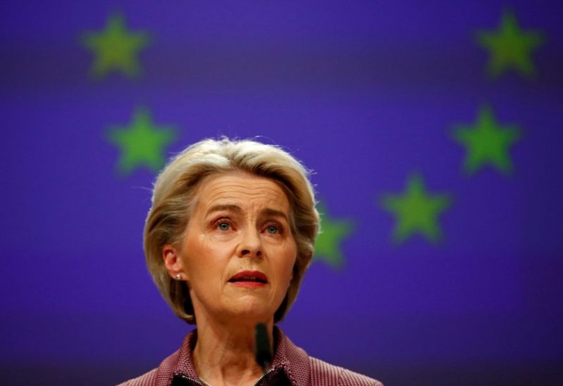 European Commission President Ursula von der Leyen gives a news conference ahead of the G20 Summit and the COP26 U.N. Climate Change Conference, in Brussels, Belgium, October 28, 2021. REUTERS/Johanna Geron/File Photo
