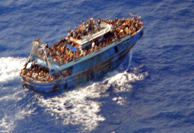 A undated handout photo provided by the Hellenic Coast Guard shows migrants onboard a boat during a rescue operation, before their boat capsized on the open sea, off Greece, June 14, 2023. Hellenic Coast Guard/Handout via REUTERS/File Photo