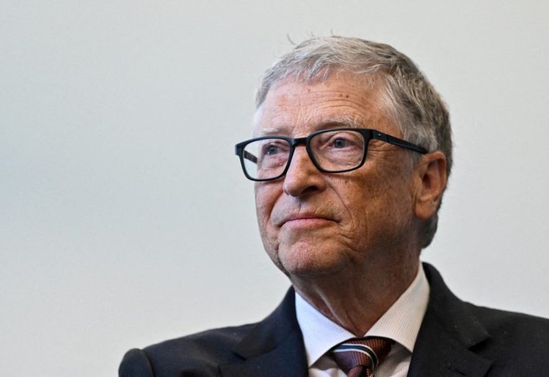 Microsoft founder Bill Gates reacts during a visit with Britain's Prime Minister Rishi Sunak of the Imperial College University, in London, Britain, February 15, 2023. Justin Tallis//Pool via REUTERS/File Photo