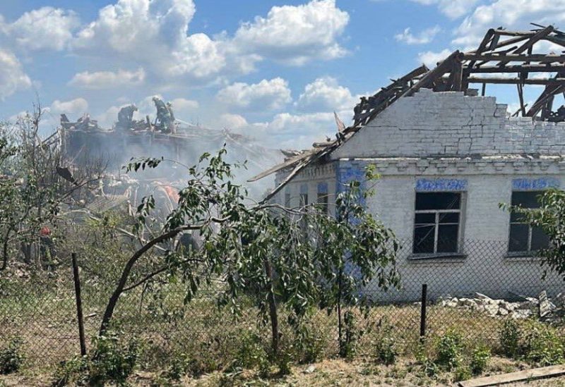 View of a residential area hit by a Russian missile strike, in Kyiv region, Ukraine January 16, 2023. Head of the National Police of Kyiv region Andrii Nebytov via Telegram/Handout via REUTERS/ File photo