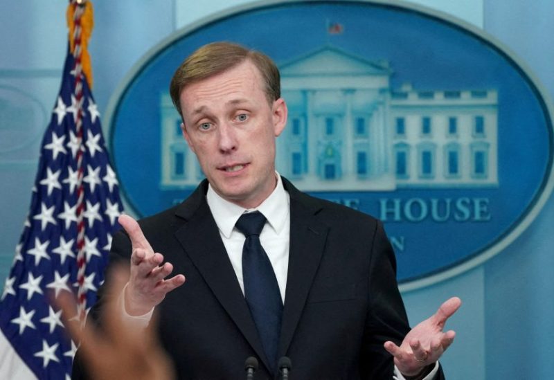 U.S. national security adviser Jake Sullivan speaks during a press briefing at the White House in Washington, U.S., April 24, 2023. REUTERS/Kevin Lamarque/File Photo