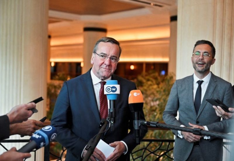 Germany's Minister of Defence, Boris Pistorius, speaks to the media on the sidelines of the 20th IISS Shangri-La Dialogue in Singapore, June 3, 2023. REUTERS