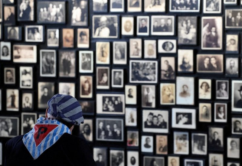 FILE PHOTO: A Holocaust survivor takes part in the 78th anniversary of liberation of Nazi German Auschwitz-Birkenau death camp in Oswiecim, Poland January 27, 2023. Jakub Porzycki/Agencja Wyborcza.pl via REUTERS ATTENTION EDITORS - THIS IMAGE WAS PROVIDED BY A THIRD PARTY. POLAND OUT. NO COMMERCIAL OR EDITORIAL SALES IN POLAND. TPX IMAGES OF THE DAY/File Photo