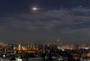 Illustrative: This photo released by the Syrian official news agency SANA shows missiles in the sky near the international airport, in Damascus, Syria, on January 21, 2019. (SANA via AP)