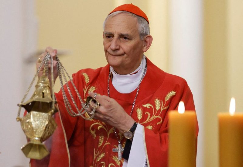 Cardinal Matteo Zuppi, Pope Francis' envoy and President of the Italian Episcopal Conference (CEI), leads a mass at the Cathedral of the Immaculate Conception in Moscow, Russia June 29, 2023. REUTERS/Maxim Shemetov/File Photo
