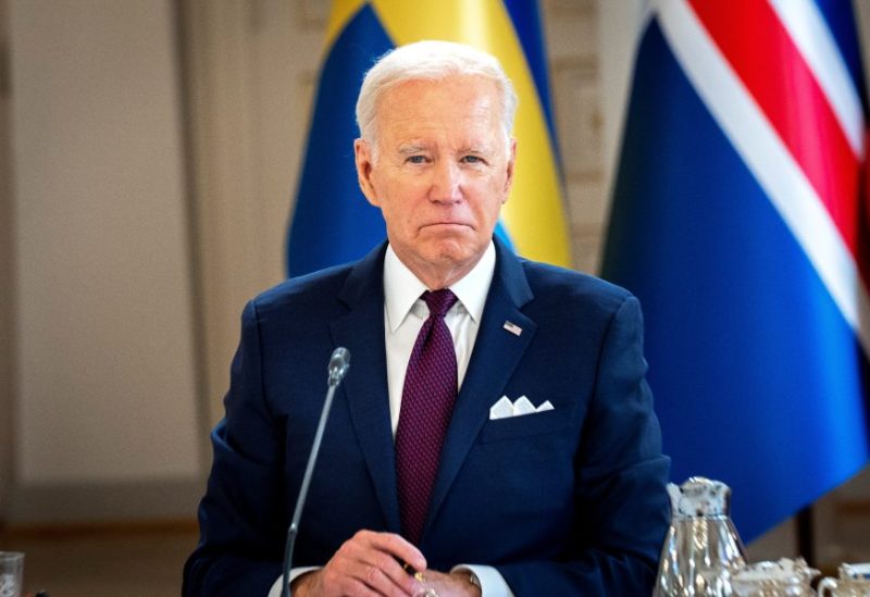 US President Joe Biden listens during a meeting with Nordic leaders (not pictured) at the Presidential Palace in Helsinki, Finland, July 13, 2023. Ritzau Scanpix/Ida Marie Odgaard/via REUTER