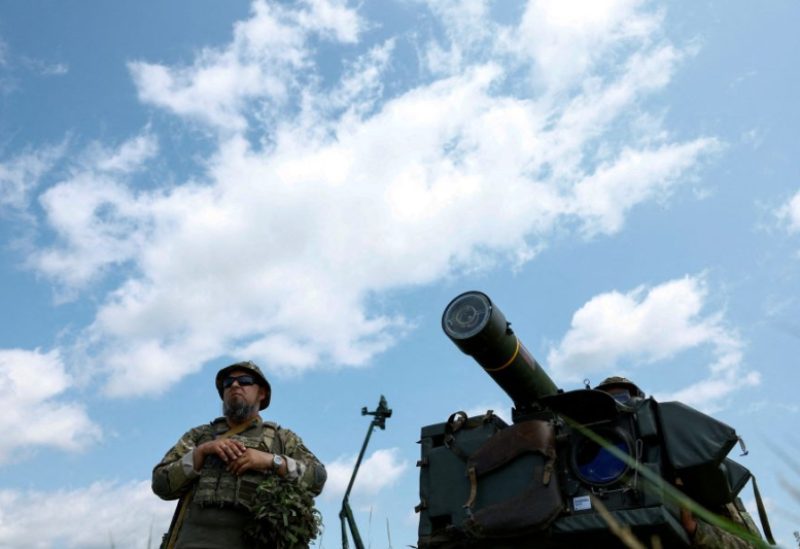Ukrainian servicemen of an air defence unit operate a Swedish RBS 70 portable air-defence system during their combat shift, amid Russia's attack on Ukraine, in Kyiv region, Ukraine June 27, 2023. REUTERS/Valentyn Ogirenko