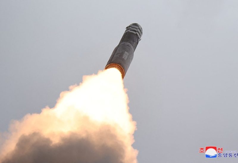 Hwasong-18 intercontinental ballistic missile is launched from an undisclosed location in North Korea in this image released by North Korea's Korean Central News Agency on July 13, 2023. KCNA via REUTERS/FILE PHOTO