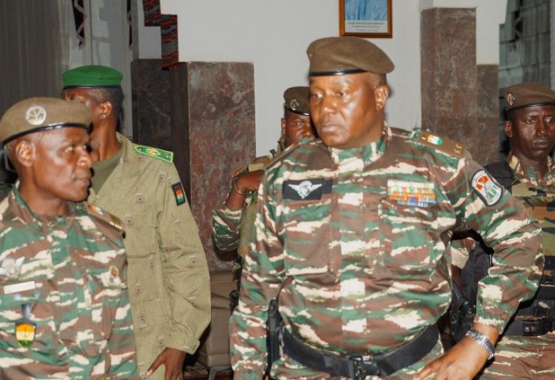 General Abdourahmane Tiani, who was declared as the new head of state of Niger by leaders of a coup, arrives to meet with ministers in Niamey, Niger July 28, 2023. REUTERS/Balima Boureima